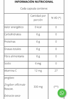 Pack X3 Jengibre Concentrado Tónico Circulatorio y Digestivo Natier 50 capsulas - comprar online