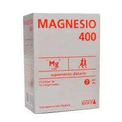 Magnésio 400 Biofit Huesos Sistema Inmune 150 Compr