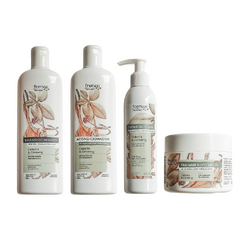 Shampoo+Acondicionar+Tratamiento capilar+Crema de Peinar Cebolla y Ginseng Frenzzi