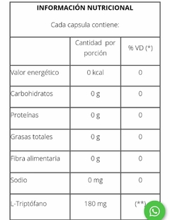 Pack X2 Triptófano Natier Mejora Salud Cognitiva 50 Capsulas - comprar online
