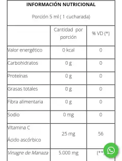 Pack X3 Vinagre de Sidra de Manzana + Vitamina C Saciedad Natier 500ml - comprar online
