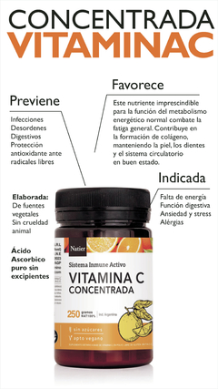 Vitamina C Concentrada Polvo Defensas Natier 250 gr en internet