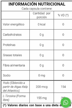Pack X2 Yodo+L-Tirosina Energía Natier 50 capsulas - comprar online