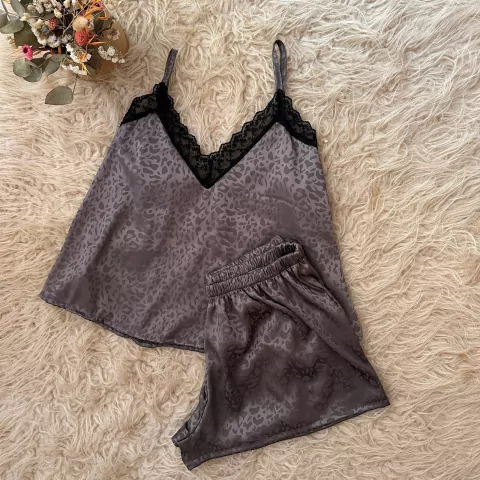 Pijama Alma print gris