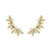 Brinco earcuff pérolas com detalhes em zircônia. Banhado a ouro 18k.