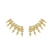 Brinco earcuff com detalhes em zircônia. Banhado a ouro 18k.