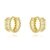 Brinco argola detalhes zircônias. Banhado a ouro 18k.
