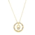 Colar mandala corações pingente 1 filha. Banhado a ouro 18k.