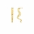 Brinco curvo liso. Banhado a ouro 18k. - comprar online