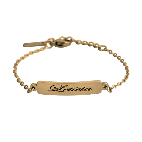 Pulseira Personalizada Nome Dourada - comprar online