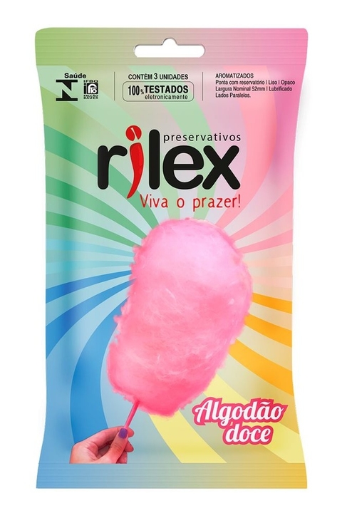 CAMISINHA LUBRIFICADA COM AROMA DE ALGODÃO DOCE - 3 UND