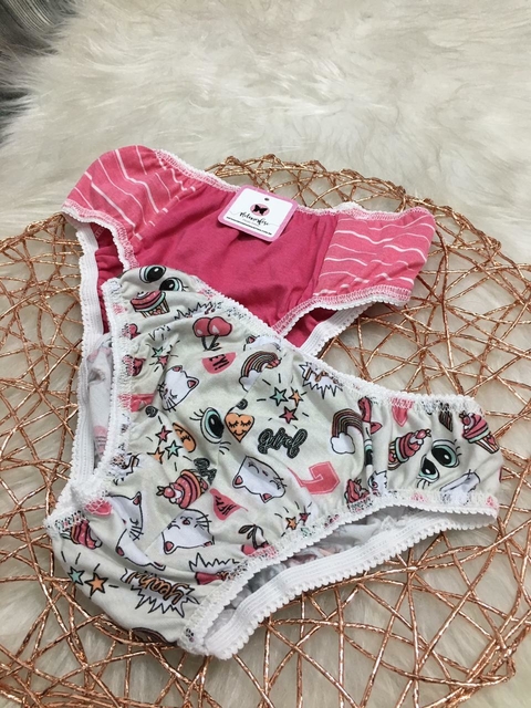 Kit c/2 Calcinhas Infantis