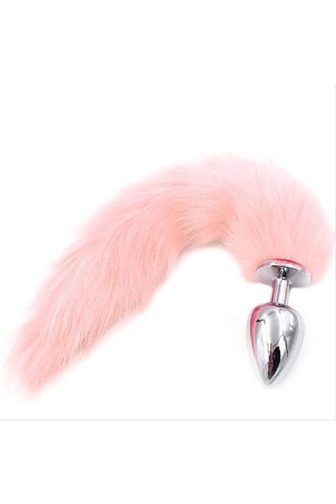 PLUG ANAL DE AÇO INOXIDÁVEL RABO ROSA - M