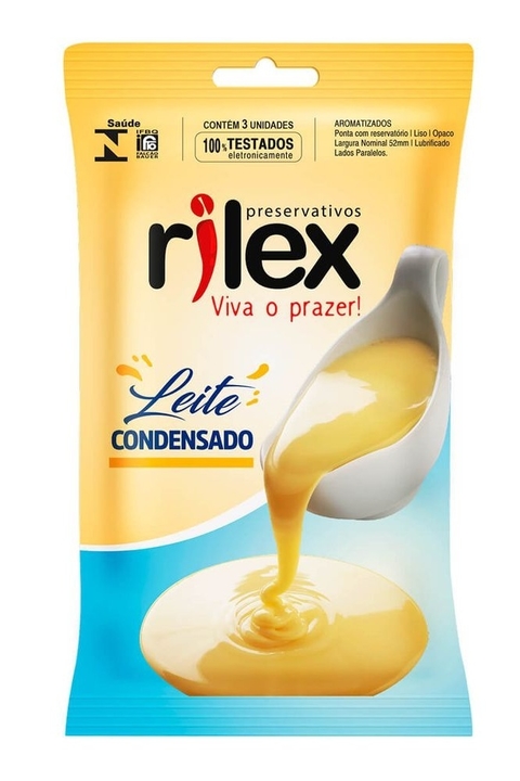 CAMISINHA LUBRIFICADA COM AROMA DE LEITE CONDENSADO - 3 UND