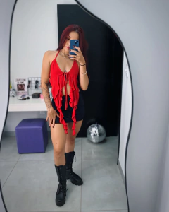 Blusa bata francine vermelho na internet