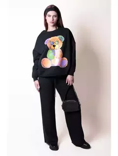 Moletom oversize bear hate you - BY Famelli