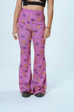 Calça flare elastic beware roxa na internet