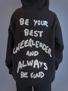 Blusa moletom over unissex capuz always be kind - comprar online