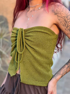 Top ruched moss - BY Famelli