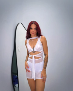 Vestido tule YASS branco - comprar online