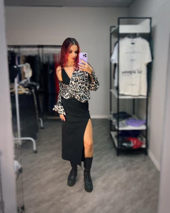 Camisa Leopardo Cetim - BY Famelli