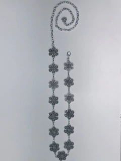 Cinto flowers prata - comprar online