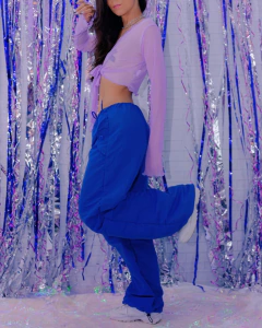 Calça parachutes cordão tactel azul na internet