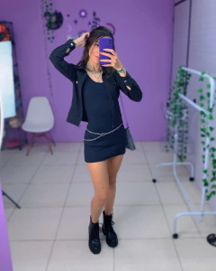 Vestido basic canelado - BY Famelli