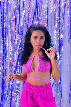 Top cortininha foil - BY Famelli