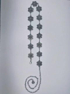 Imagem do Cinto flowers prata