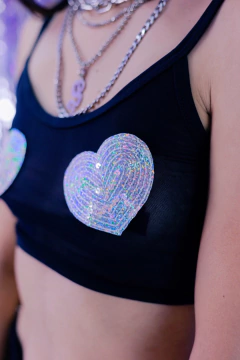 Top transparency patch coração