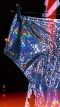 Hotpants laminado preto foil na internet