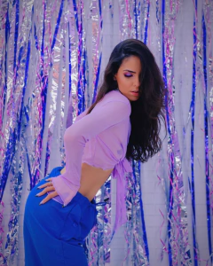 Cropped manga longa frufru tule - BY Famelli