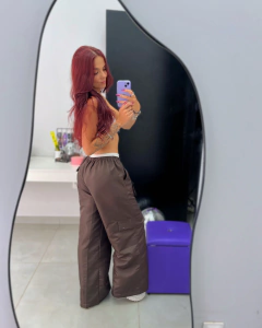 Calça cargo tecido tecnológico marrom - BY Famelli