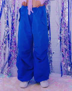 Imagem do Calça parachutes cordão tactel azul