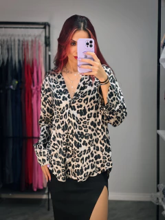 Camisa Leopardo Cetim - comprar online