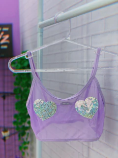 Top transparency patch coração - loja online