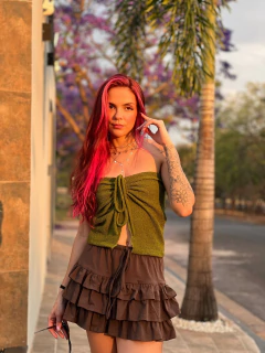 Top ruched moss - comprar online