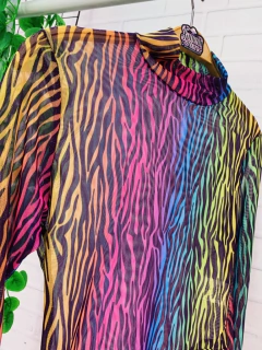 Cropped Psicodelario Tule - BY Famelli