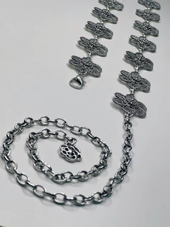 Cinto flowers prata - loja online