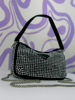 Bolsa mini strass prata na internet