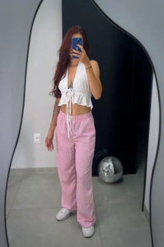 Top halter linho misto - loja online