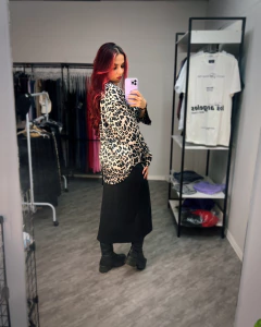 Camisa Leopardo Cetim na internet