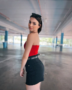 Corset sem alça lace up vermelho na internet