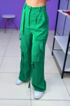 Calça cargo alfaiataria street verde