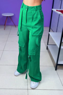 Calça cargo alfaiataria street verde