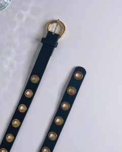 Cinto fivela ilhós dourado