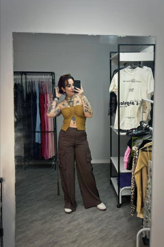 Top ruched moss - loja online