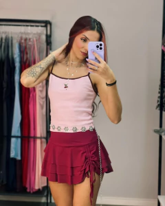 Top Strappy Cereja - BY Famelli