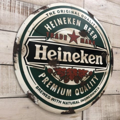 Cartel de chapa Heineken en internet